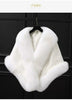 White Fur Shawl Jacket Women's Autumn Winter Faux Mink Fox Fur Dress Cheongsam Cloak Coats Thicken Warm Short Outwear