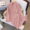 Temperament Blazers Women Clothes Oversized Jackets Office Lady Double-breasted Casual Korean Coats Tops Ropa Mujer