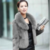 Korean Women Long Sleeved Fur Jacket Ladies High End Faux Fur Short Coat Winter Female Large Size 5XL Plush Outwear