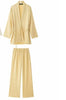 Spring and Autumn Women Solid Color Casual Shirts Loose Full Length Pants Two Pieces Sets