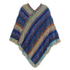 Coat Overlays Winter Warm Mongolian Poncho Ethnic Style Striped Knitting Wraps Polyester Pullover Tassel Shawl for Women