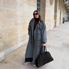 Casual Woolen Women Coat Doube-Breasted Turn-Down Collar Long Sleeve Female Coats Autumn Winter Chic Lady Outwear