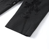 Elegant Stripe Sequin Blazer Jackets Trousers Set Lapel Long Sleeve Coat Wide Leg Long Pants Chic Female Matching Sets