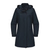 Women's Casual Water-Resistant Trench Coat Detachable Hood Windbreaker Solid Color Long Sleeve Light Weight Jacket