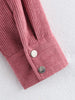 Spring Pink Casual Jacket Women's Loose Fit Streetwear Front Zipper Pockets Lounge Wear Daily Outerwear
