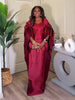 Women Modest Satin Embroidery Bubu Dress For Church Outfits African Traditional Long Loose Square Collar Batwing Sleeve