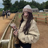 Women's Korean Style Relaxed Trench Coat Vintage Khaki Utility Jacket Spring Fall Casual Chic Versatile Outerwear