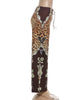 Leopard Flower Print Pants Women Hottie Drawstring Midnight Party Streetwear Autumn Daily Chic Bottoms