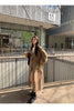 Vintage Elegant Women Long Trench Casual England Long Sleeve Belt Coat Jacket Fall Winter Lady Sweet Retro Harajuku Pockets Tops