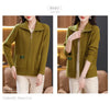 Knitted Cardigan Jacket Women Sweater Autumn Winter Lapel Zipper Sweater Jacket Loose Solid Outerwear Female Sweatshirt Tops