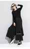 Korean Woman Pants Black Loose False Two-piece Wide Legs Pants Ladies Casual Streetwear Hurajuku Trousers Ladies