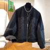Ladies Short Jacket Spring Autumn Round Neck Lady Baseball Outerwear Versatile Loose Korean Version Women's Coat
