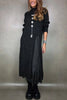 Streetwear Sweater Dress Autumn Clothing Women Full Sleeve O-Neck High Split Long Dresses Female Casual Loose Sweater Robe Femme