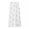 Spot-Floral Printed 3pcs Sets for Women Strap Corset Lapel Blazer Jacket Straight Pants Lady Set Vacation Outfits Suits