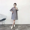 Autumn Style Pleated Autumn Style Women's Loose Large Size Mid-length A-line Dress