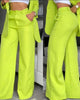 Autumn Women's Solid Notched Collar Suit Two Piece Business Office Casual Elegant Womens Blazer Coat Trousers Set