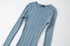 Sexy O Neck Ribbed Knitting Fishtail Sweater Dress Women Full Sleeve Stretch Basic Bodycon Maxi Long Mermaid Robe Vestido