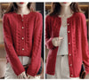 Autumn Knitted Cardigan Women's Jacket Long Sleeve Korean Loose Round Neck Cardigan Sweater Jackets Women Casual Knit Top