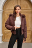Women's Bomber Jacket Hooded Cropped Coat Winter Jacket Woman Cool Warm Clothes Coffee Black White Clothing XXL
