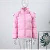 Women's Winter Jacket Coat Hooded Colorful Cute Full Sleeve Warm Zip Up Coats Girl's High Street Outwear Outfit