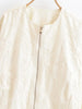 Women O Neck Long Sleeve Embroidery Jacket Front Zipper Loose Crop Outerwear Lady Commuting Casual Outfits