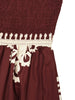 Women's All Over Print Shirred Bishop Sleeve A Line Dress, Long Sleeve Dress for Fall & Winter