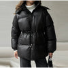 Solid Zipper Drawstring Puffer Jacket Quilted Water-Resistant Loose Winter/Fall Warm Women Outerwear Daily Causal Lady Coat