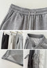 Harajuku Wide Leg Sweatpants for Woman Y2K Bow Lace-Up High Waist Oversized Pants Hip Hop Baggy Gray Sports Trousers Women