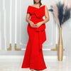 Women Off Shoulder Big Bow Skew Neck Mermaid Maxi Dress Female Evening Birthday Sexy Night Party Club Long Dresses