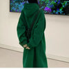 Plus Size Hooded Loose Long Hoodie Thick Fleece Sweatshirts Coat Winter Midi Dress Warm Women's Oversize Jacket Casual Outerwear