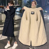 Down Cotton Parkas Jacket Women's Mid-length Over The Knee Korean Loose Winter Padded Female Thickened
