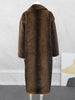 Women Faux Fur Overcoat Chic Lapel Long Sleeve Loose Fluffy Coat Lady Winter Warm Elegant Street Outerwear