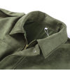 Chic Green Suede Lace Up Jackets Women Loose Stand Collar Belt Long Sleeve Buttons Coats Autumn Winter Lady Outwear
