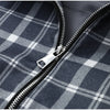 Women Casual Plaid Shorts Set Lapel Long-sleeved Zipper Jacket Short Pants Suit Lady Spring Daily Loose Outfits