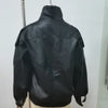 Women's Black PU Leather Jacket Stand Collar Sleeve Sleeve Asymmetric Button Front Elastic Hem Casual Autumn Outerwear