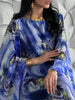 Middle Eastern Pullover Abayas Full Sleeve Loose Evening Dresses Elegant Kaftan Women Jilbabs Islamic Abaya Printed Maxi Dresses