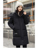 Women'S Winter Down Cotton Jacket Warm Thicken Cotton Padded Jacket Korean Loose Plus Size Parkas Outwear Long Coat