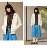Jacket Women Fleece Drop Shoulder Loose Lazy Sweatshirt White Winter Minimalist Hooded Women's Clothing