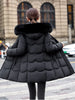 Women's Down Cotton Jacket Comfortable Elegant Ladies Winter Parka Coat Loose Temperament Lady Cotton Padded Outerwear