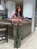 Mixed Color Fringed Round Neck Short Tweed Jacket Elegant Loose Women's Outwear Autumn Casual Street Daily Outfit