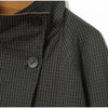 Women's Reversible Double Sided Wearable Short Jacket Stand Collar Asymmetrical Button Plaid Coat Stylish Versatile Outerwear