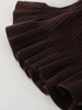 Brown Knitted Dresses For Women Maxi Elegant Trumpet Sleeves Knit Fishtail Dresses Women Long Ruffled Dresses Maxi