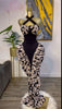 Women Print Patchwork Stacked Ruched Long Sleeve Bodycon Midi Maxi Long Dress Birthday Vacation Sexy Party Dresses