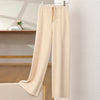 100% Merino Wool High Waist Knitted Pants Female Korean Wide Leg Pants Autumn and Winter Wool Pants Solid Color Casual Pants