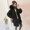 Autumn Winter Down Cotton Jacket Women Korean Mid-Long Cotton-Padded Thick Warm Parkas Hooded Coat Female Casual Ladies Tops
