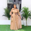 Plus Size Evening Dresses for Women African Solid Gown Elegant Wedding Party Long Dress Ankara Ladies Clothing Outfits
