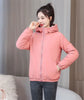 Add Velvet Padded Coat Women Winter Hooded Outerwear Ladies Warm Cotton-Padded Jacket Overcoat Short Female Top