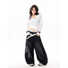 Women Vintage Embroidery Y2K Baggy Jeans Female High Waist 2000s Wide Leg Denim Pants American Retro Harajuku Trouser