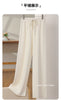 100% Merino Wool High Waist Knitted Pants Female Korean Wide Leg Pants Autumn and Winter Wool Pants Solid Color Casual Pants