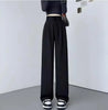 Women Suit Pants Spring Autumn High Waist Slimming Draping Straight Casual Loose Wide Leg Trousers For Office Daily Wear